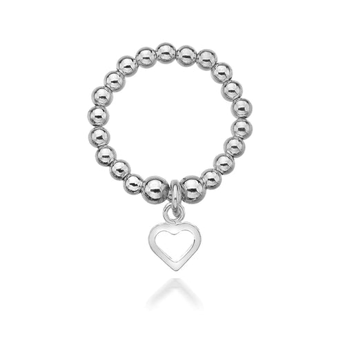 Dollie jewellery Silver Annabelle open Heart Ring