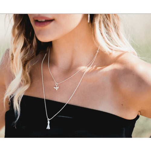 Dollie Jewellery Silver honey Bee Necklace