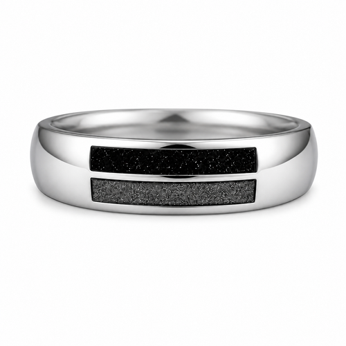 Sterling Silver Gents Ashes Memorial Ring