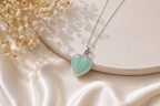 9ct White Gold Duel Heart Ashes Pendant