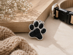 9ct White Gold Ashes Paw Print Memorial Pendant