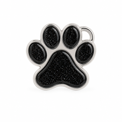 9ct White Gold Ashes Paw Print Memorial Pendant