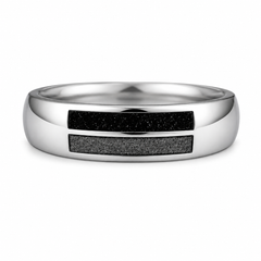 Gents 9ct White Gold Ashes Memorial Ring