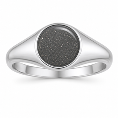 Unisex Silver Ashes Memorial Ring