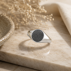 Unisex Silver Ashes Memorial Ring