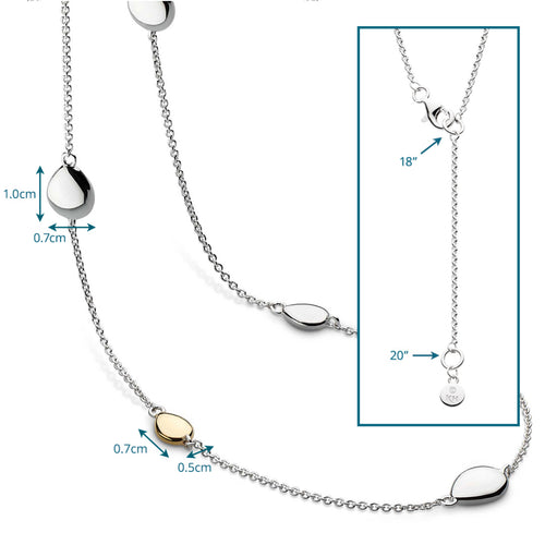 Kit Heath Coast Pebble Golden Station Necklace