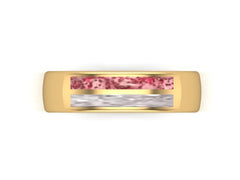 Gents 9ct yellow gold Ashes to glass cremation Ring