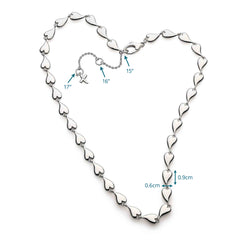 Kit Heath Desire Kiss Linking Hearts Collar Necklace