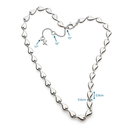 Kit Heath Desire Kiss Linking Hearts Collar Necklace
