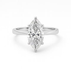9ct White Gold 2.00ct Certified Marquise-Cut Lab-Grown Diamond Ring1