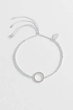Estella Bartlett "Love" Louise CZ Circle Bracelet
