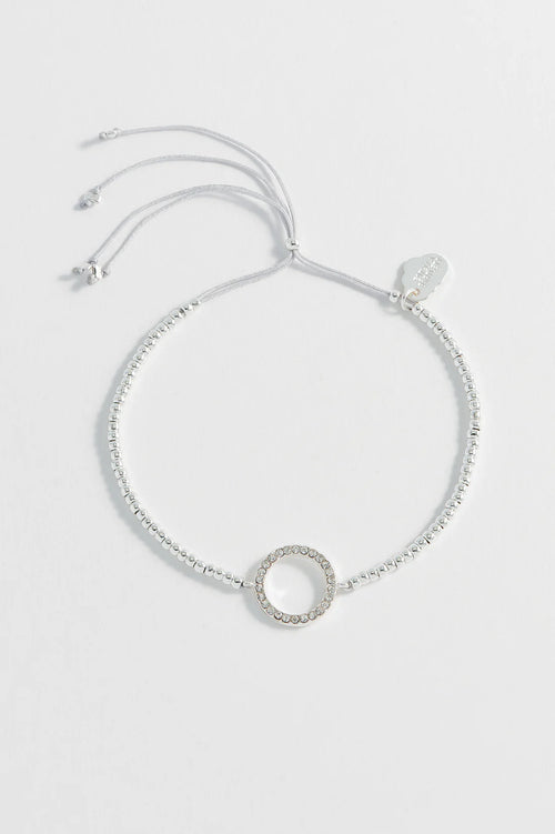 Estella Bartlett "Love" Louise CZ Circle Bracelet