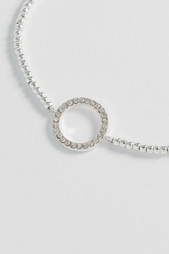 Estella Bartlett "Love" Louise CZ Circle Bracelet