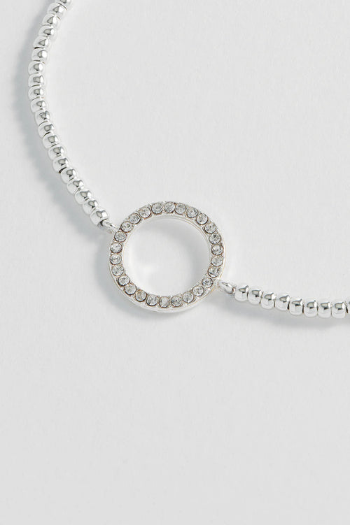 Estella Bartlett "Love" Louise CZ Circle Bracelet