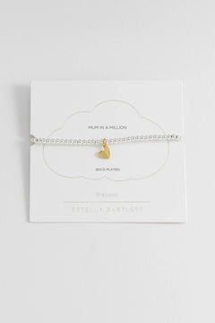 Estella Bartlett "Mum In A Million" Sienna Folded Heart Bracelet