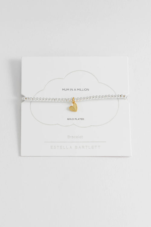 Estella Bartlett "Mum In A Million" Sienna Folded Heart Bracelet