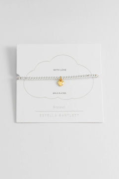 Estella Bartlett "With Love" Sienna Puffy Heart Bracelet