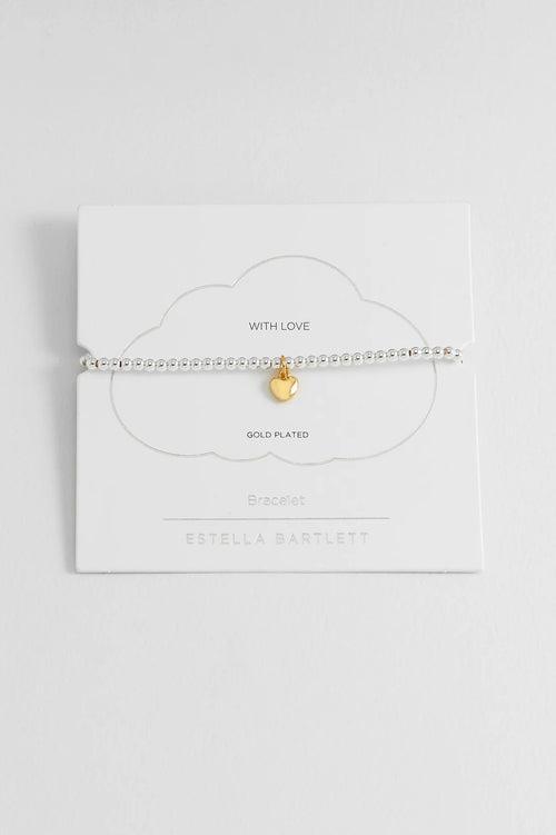 Estella Bartlett "With Love" Sienna Puffy Heart Bracelet