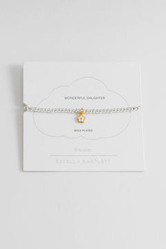 Estella Bartlett "Wonderful Daughter" Sienna Enamel Flower Bracelet