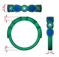 9ct White Gold Ashes Memorial Ring