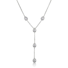 Mabel Halo Pears Crystal Bridal Necklace
