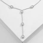Mabel Halo Pears Crystal Bridal Necklace