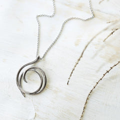 Kit Heath Entwine Helix Wrap Silver Necklace