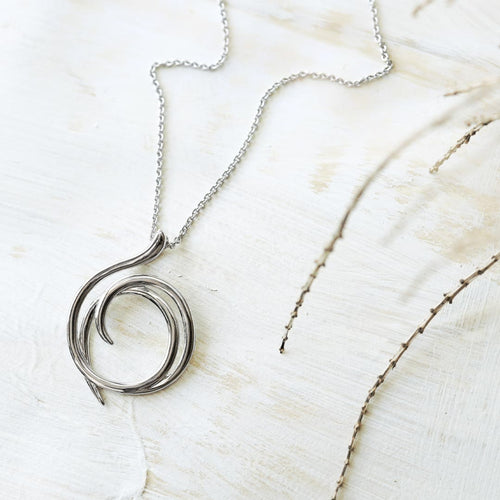 Kit Heath Entwine Helix Wrap Silver Necklace