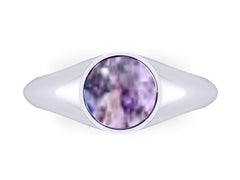 Unisex Silver Ashes  Memorial Ring