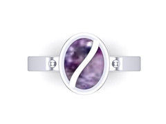 Sterling Silver Ladies Ashes Memorial Ring