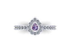 9ct White Gold Ashes and Cubic Zirconium Memorial Ring