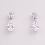 Elodie Tear Drop Crystal Bridal Earrings