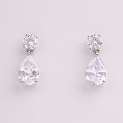 Elodie Tear Drop Crystal Bridal Earrings