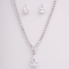 Dolores Teardrop Crystals Earring & Necklace Set