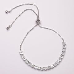 Clementine Crystal Draw String Bridal Bracelet