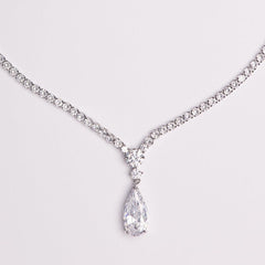 Dolores Teardrops Crystal Bridal Necklace