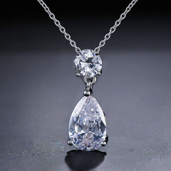 Elodie Tear Drop Crystal Bridal Necklace