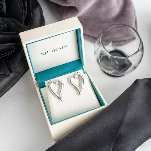 Kit Heath Desire Love Story Heart Grande Stud Earrings