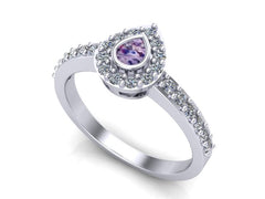 Sterling Silver Ashes and Cubic Zirconium Memorial Ring