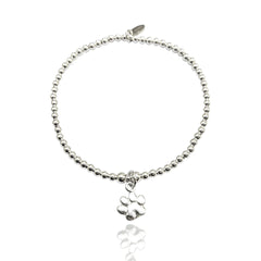 Dollie Jewellery Silver Paw Print Bracelet