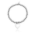 Dollie Jewellery Silver Engravable Polished Heart Bracelet