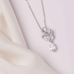 Adeline Tear Drop & Marquise Crystal Bridal Necklace
