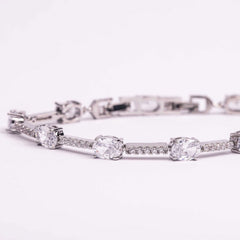 Senia Oval Crystal Bridal Bracelet