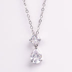Elodie Tear Drop Crystal Bridal Necklace