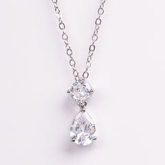 Elodie Tear Drop Crystal Bridal Necklace