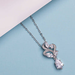Adeline Tear Drop & Marquise Crystal Bridal Necklace