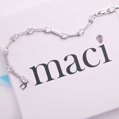 Senia Oval Crystal Bridal Bracelet