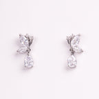 Fleur Butterfly & Tear Drop Crystal Bridal Earrings