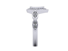 9ct White Gold Ashes and Cubic Zirconium Memorial Ring