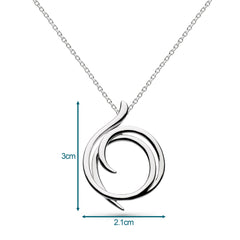 Kit Heath Entwine Helix Wrap Silver Necklace
